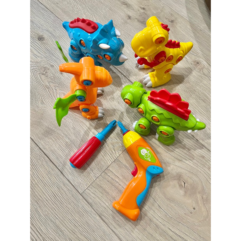 Playgo DIY恐龍螺絲玩具組 近新無缺件（已預定）