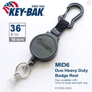 【EMS軍】KEY-BAK MID6系列 36”伸縮鑰匙圈／D扣款--附識別證扣環 #0006-0824
