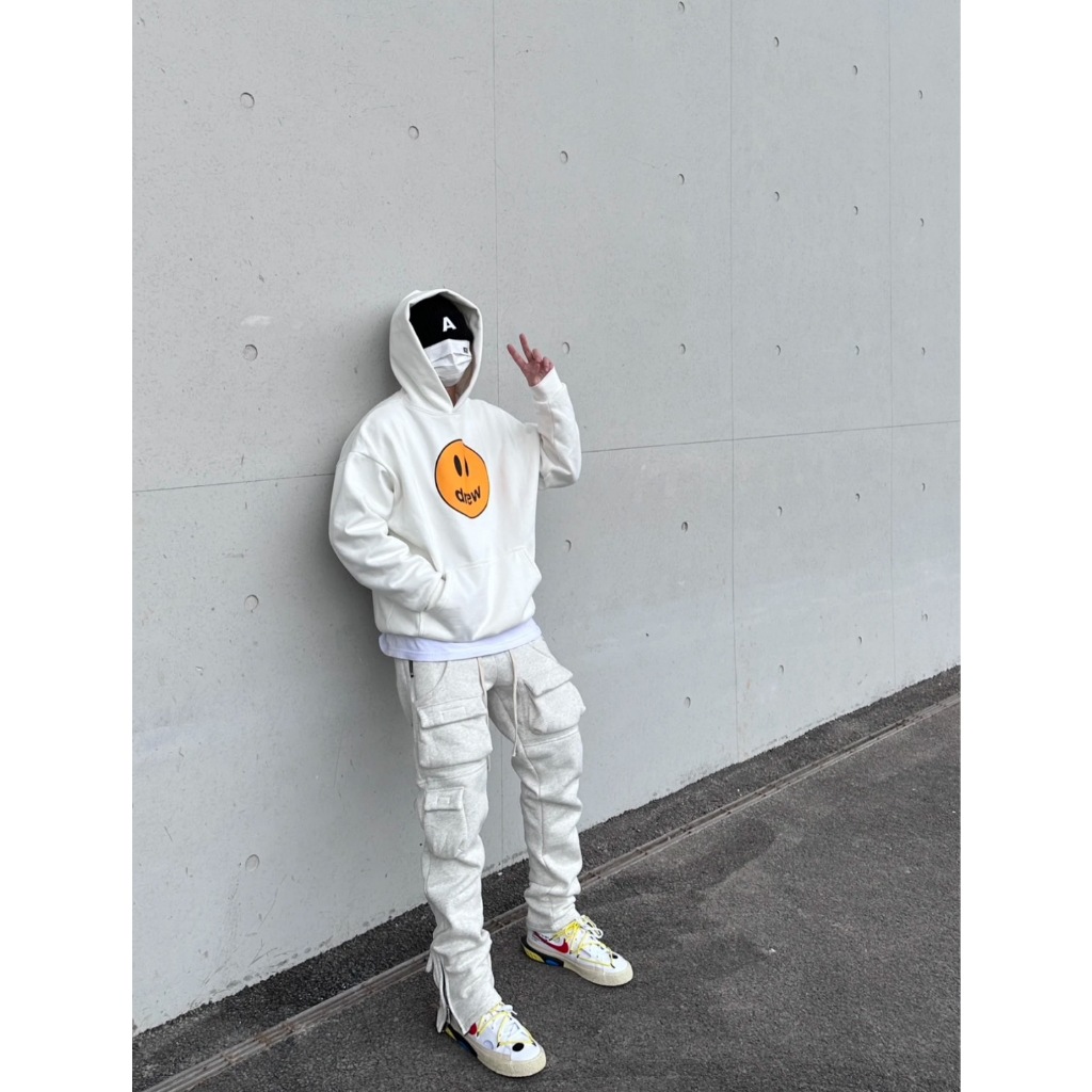 【MF SHOP】drew house mascot oversized hoodie - white