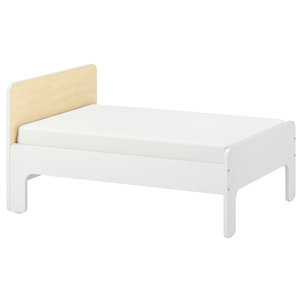 北歐工業LOFT風格經典IKEA宜家SLÄKT兒童延伸床框床架+附LURÖY床底板條/白色/二手八成新/特$3200