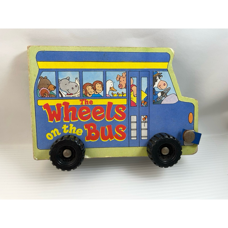 硬紙板書 The Wheels on the Bus 英文繪本 車車 硬紙書 硬頁書