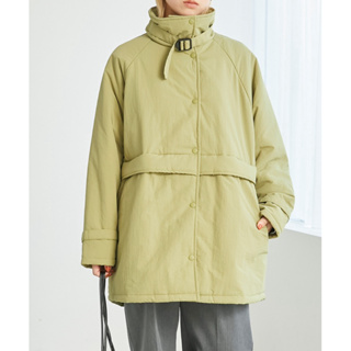 日本空運直送Chaco closet尼龍立領腰帶設計中棉大衣外套簡約款夾克
