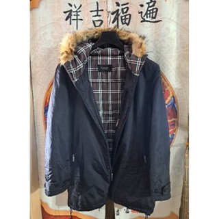 原價7萬／日本特選二手／真品BURBERRY ／XL碼／男神羽絨連帽外套
