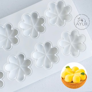 【AYUR】8連模 法式花瓣 食品級矽膠模具/冰塊模/手工皂模/蠟燭模/立體模/法式慕斯模/巧克力模