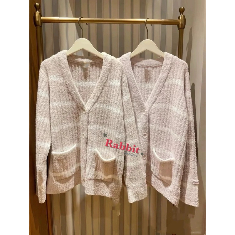 🎉小兔雜貨🐰🎉日本Gelato pique 溫柔配色豎羅紋針織條紋v領外套