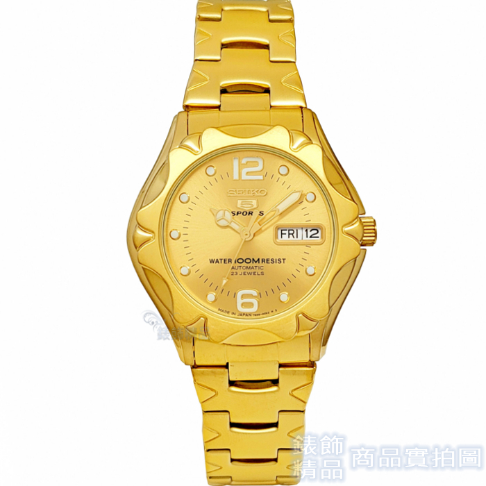 SEIKO 精工 SNZ460J1手錶 日本製 盾牌5號 自動上鍊 機械錶 夜光 鍍金 鋼帶 男錶【澄緻精品】