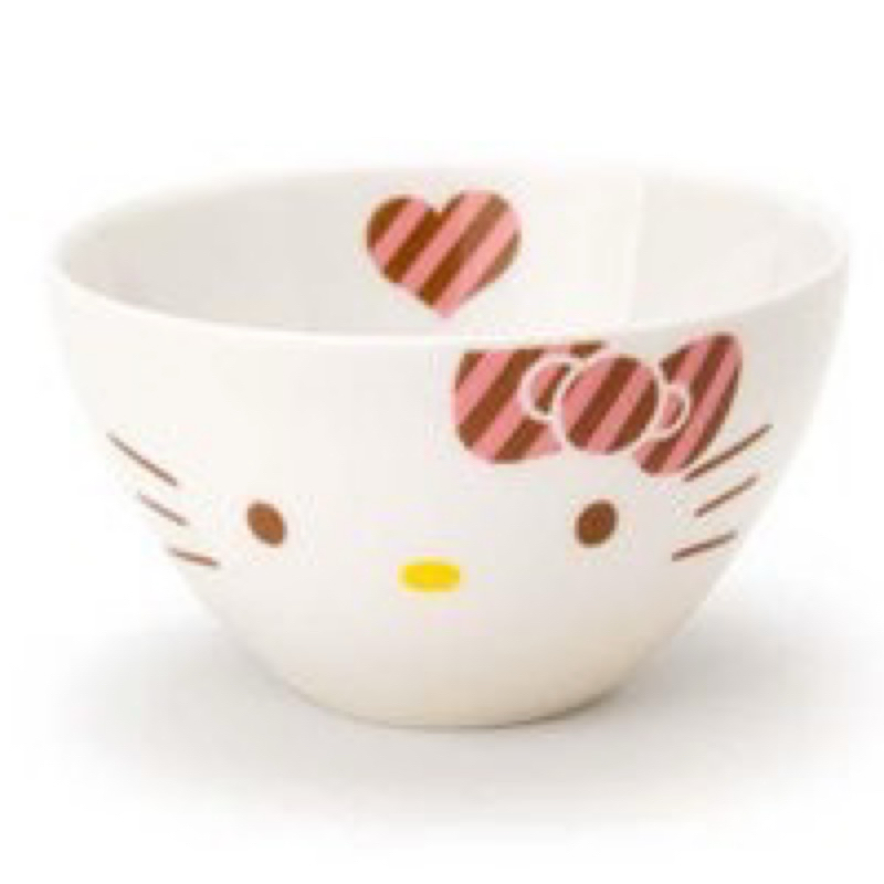 三麗鷗 HELLO KITTY 日本製斜紋蝴蝶結陶瓷碗