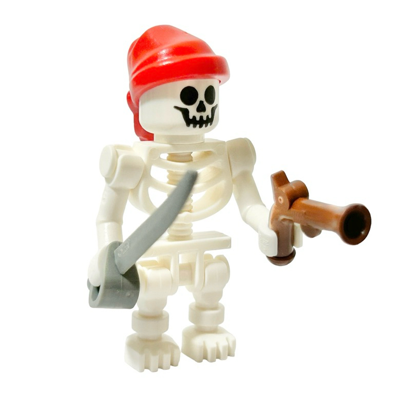 LEGO 樂高 10320 海盜 水手 紅帽 死人骨頭 單人偶 全新品, 參考 骷髏人 骷髏 官兵 骨頭 鯊魚 木船