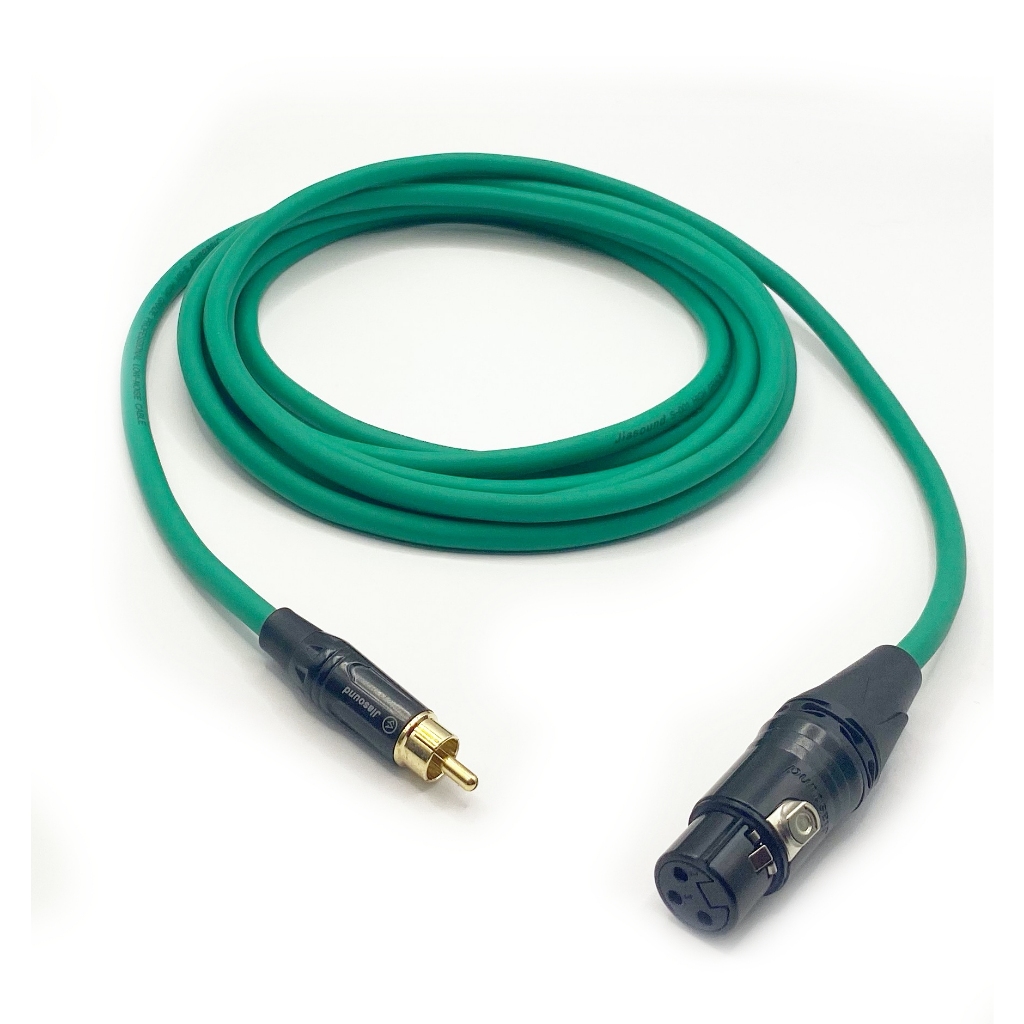 免運 RCA-XLR母 綠色 多色可選 台製 含發票 麥克風線 XLR 非平衡線 MIC 麥線 監聽線 音樂線材