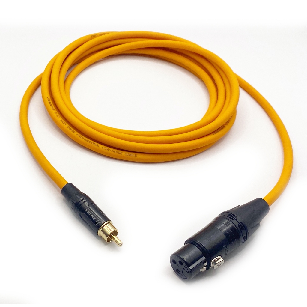 免運 RCA-XLR母 橙色 多色可選 台製 含發票 麥克風線 XLR 非平衡線 MIC 麥線 監聽線 音樂線材