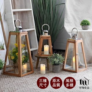 【好物良品】小/中/大 燭臺花藝原木玻璃裝飾造景(附LED蠟燭) 原木燈座 園藝裝飾 蠟燭臺 花藝 造景佈置