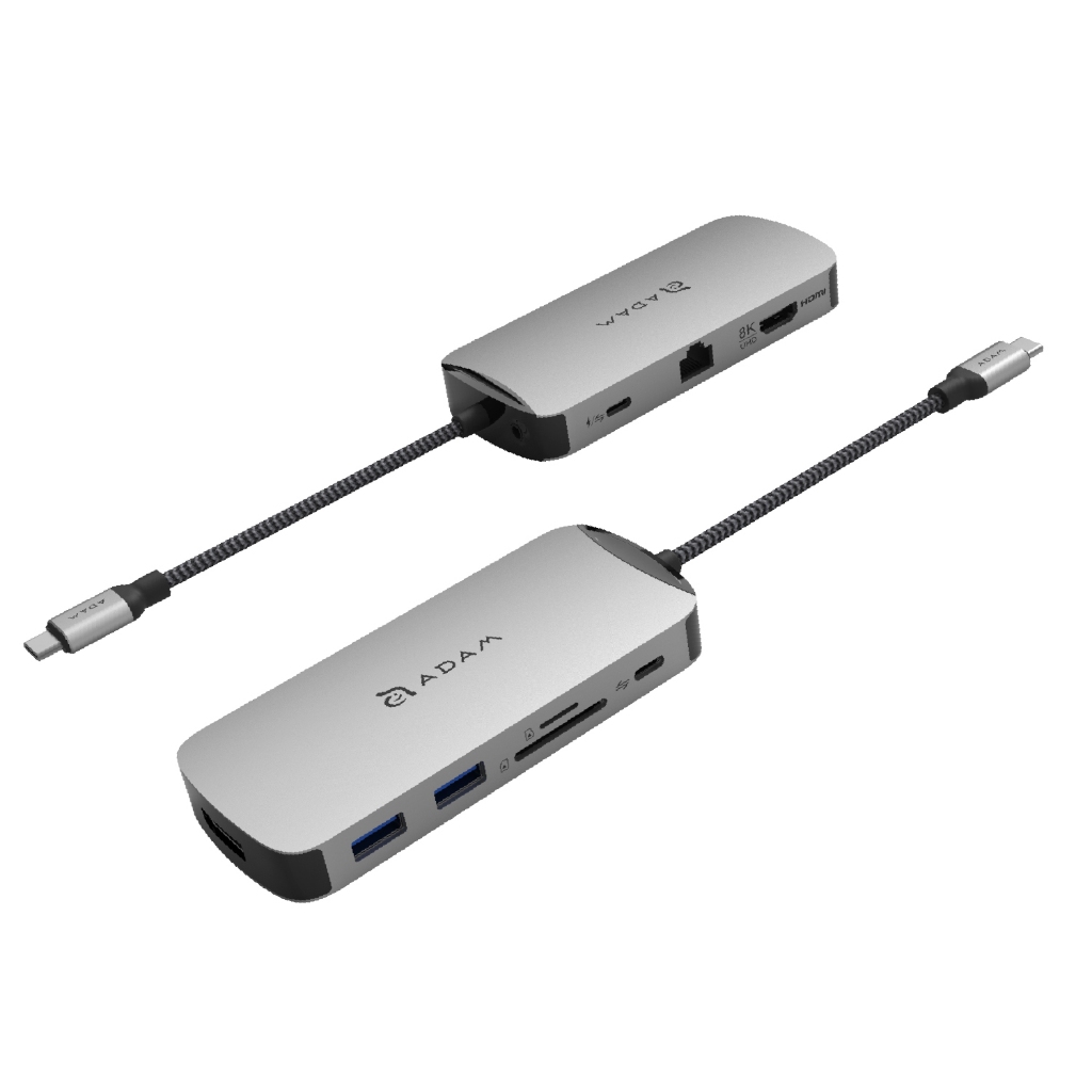 亞果 CASA Hub X DP USB-C 8K 十合一多功能集線器 灰色