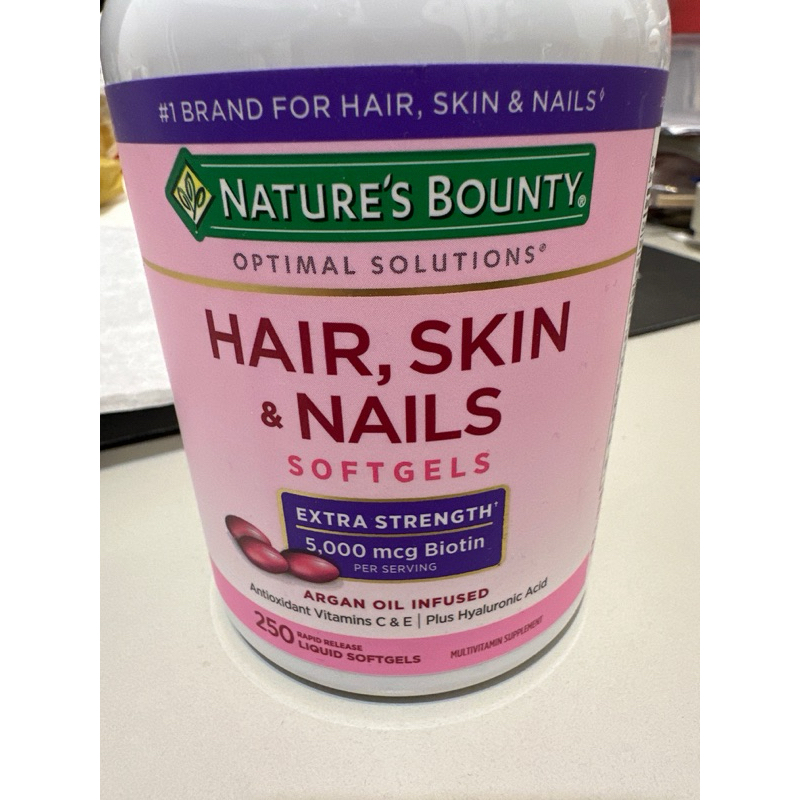 美國好市多Nature's Bounty 自然之寶膠原蛋白 頭髮指甲皮膚 250粒