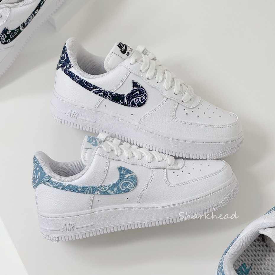 【Sharkhead】現貨 Nike Air Force 1 Low 變形蟲 水藍 黑白 DH4406-100 101