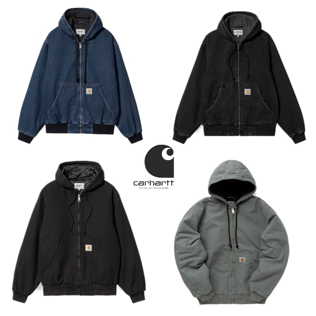 AirRoom 正品 2023AW CARHARTT WIP OG Active Jacket 丹寧 水洗 連帽 外套