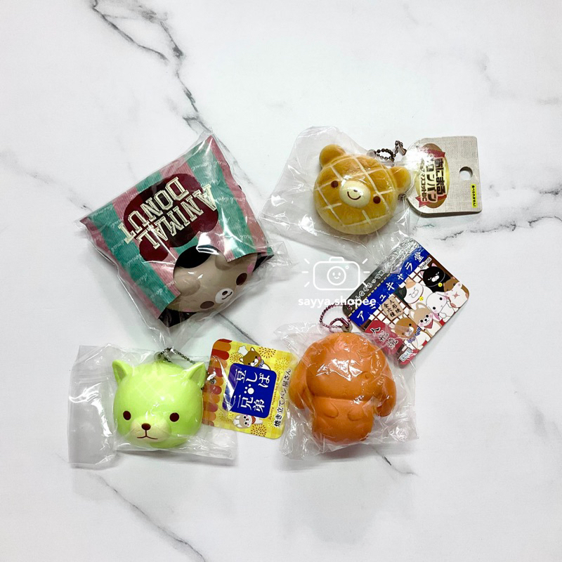 日本稀有扭蛋 小動物甜點系列squishy軟軟 熊兔狗 甜甜圈 麵包 雞蛋糕 捏捏 女生禮物 交換禮物 生日禮物