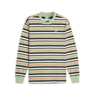 PUMA 長袖 流行系列 DOWNTOWN 180 綠白橘 黃宣 條紋 薄長T 中性 62437789