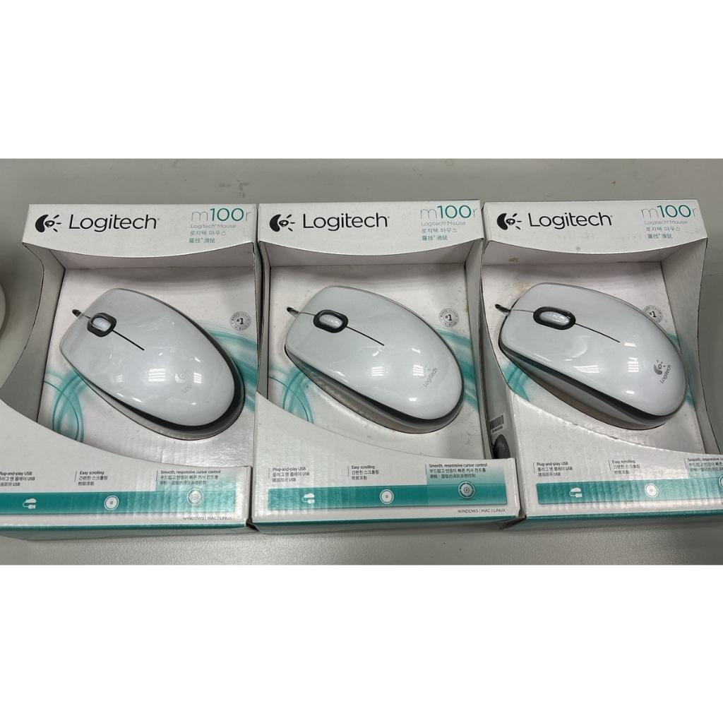 羅技Logitech M100r 有線滑鼠  全新品(已過保)