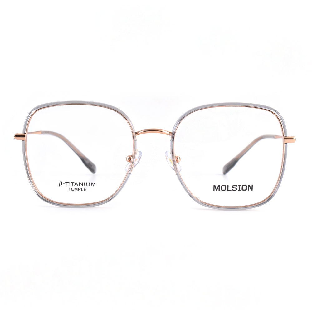 MOLSION 光學眼鏡 MJ6150 B12 多邊形大方框 - 金橘眼鏡