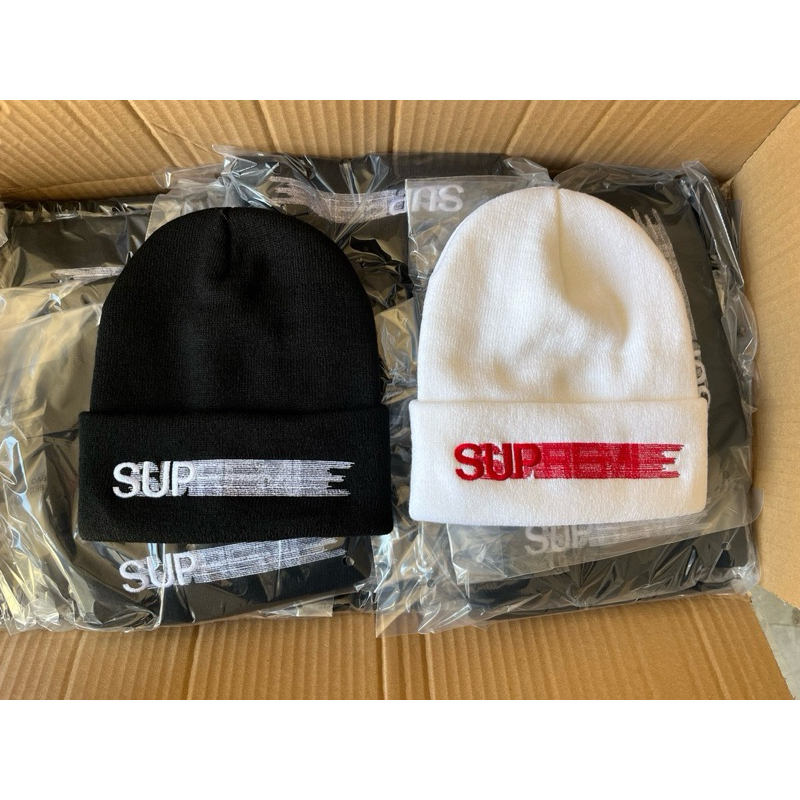 【Copy Remix】Supreme 20SS Motion Logo Beanie 刺繡幻影LOGO 冷帽 針織帽