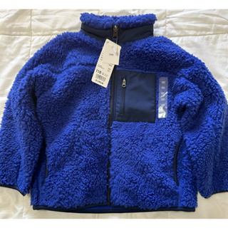 5折！Uniqlo 童裝 防風刷毛外套 藍色 blue 100cm 110cm 460169