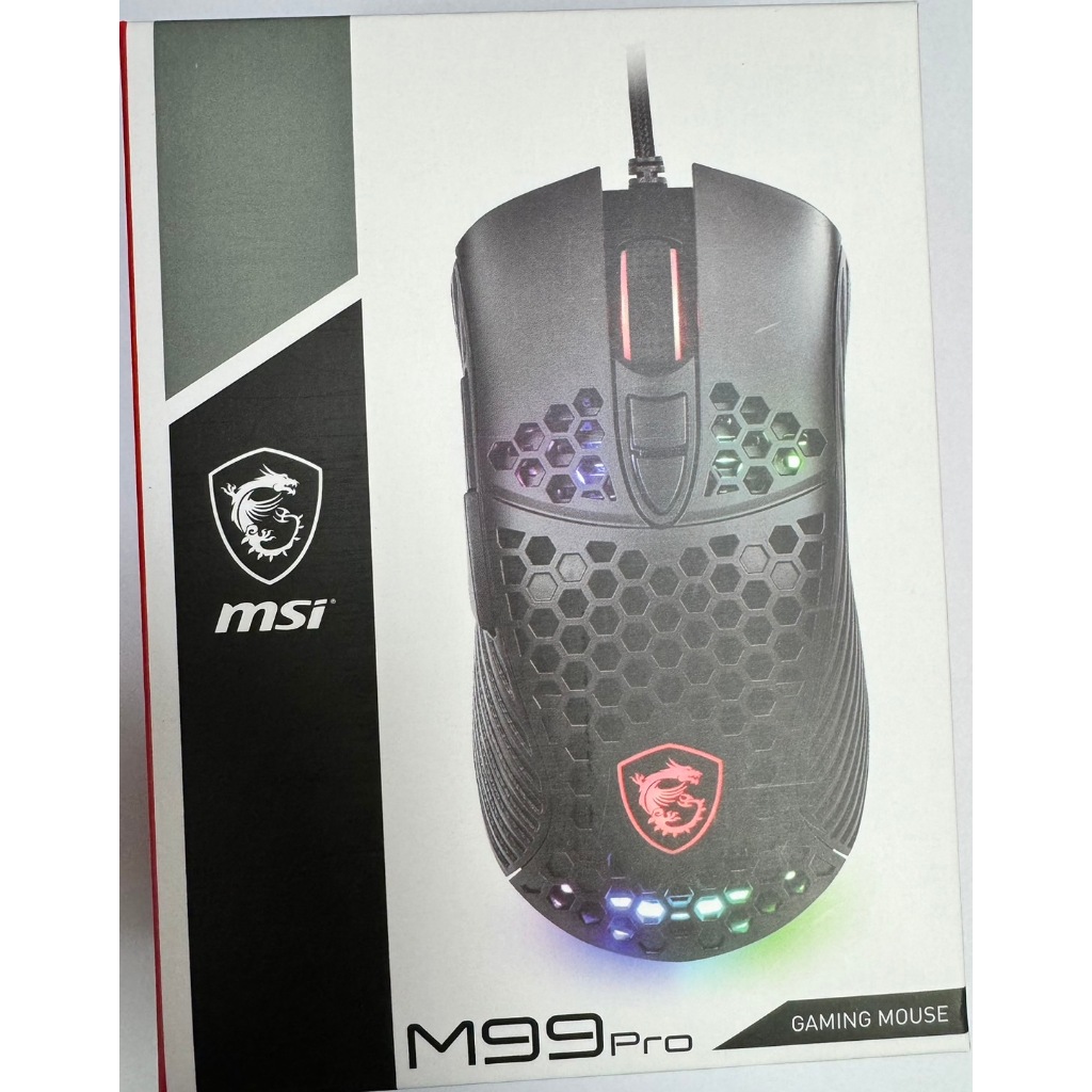 MSI 微星 M99 PRO RGB 電競有線鼠 全新