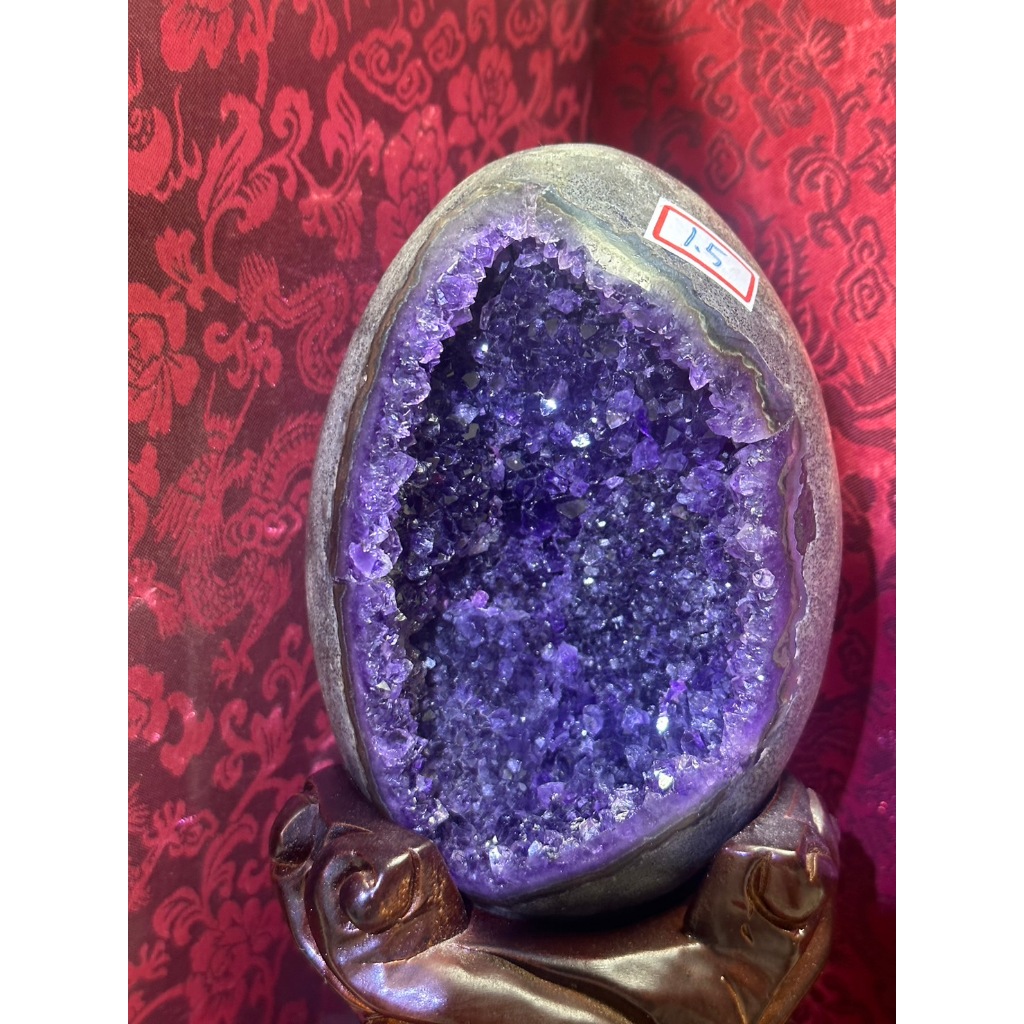 🔥喜歡可議價🔥烏拉圭ESP🔥紫水晶恐龍蛋🔥晶洞約1.5公斤