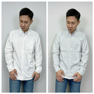 【New START精品服飾-員林】Hollister 海鷗 小Logo 素面襯衫 條紋襯衫 長袖襯衫 長袖