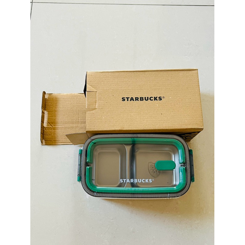 全新星巴克starbucks雙層不銹鋼便當盒 野餐盒 分隔便當餐盒