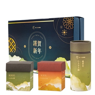 【Yu Charm 旎妍】旭日東昇禮盒 GABA TEA 茶包20入 綠茶罐75g/入