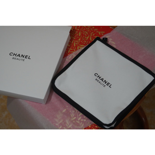 2023香奈兒Chanel，滿額白色化妝包，收納包