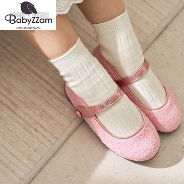 【特價960元】*妳好，可愛* 韓國童鞋 Babyzzam~2024新色 經典亮片娃娃鞋 平底鞋 休閒鞋 公主鞋 花童鞋