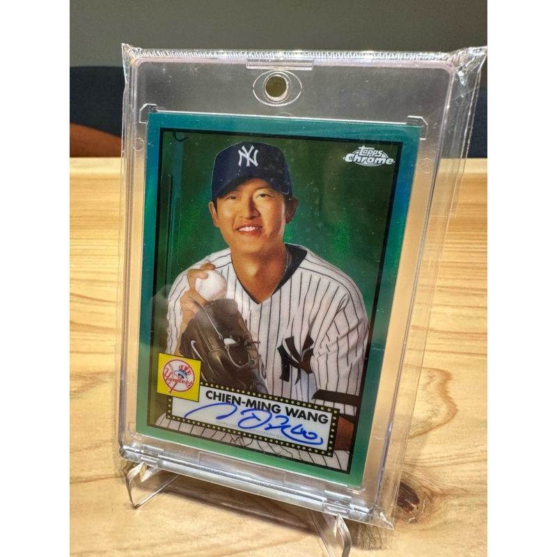 王建民 親筆簽名 限量 簽名卡 球員卡 2021 Topps Chrome 綠閃卡面