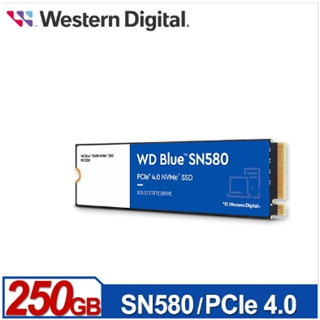 WD 藍標 SN580 250GB M.2 PCIe 4.0 NVMe SSD