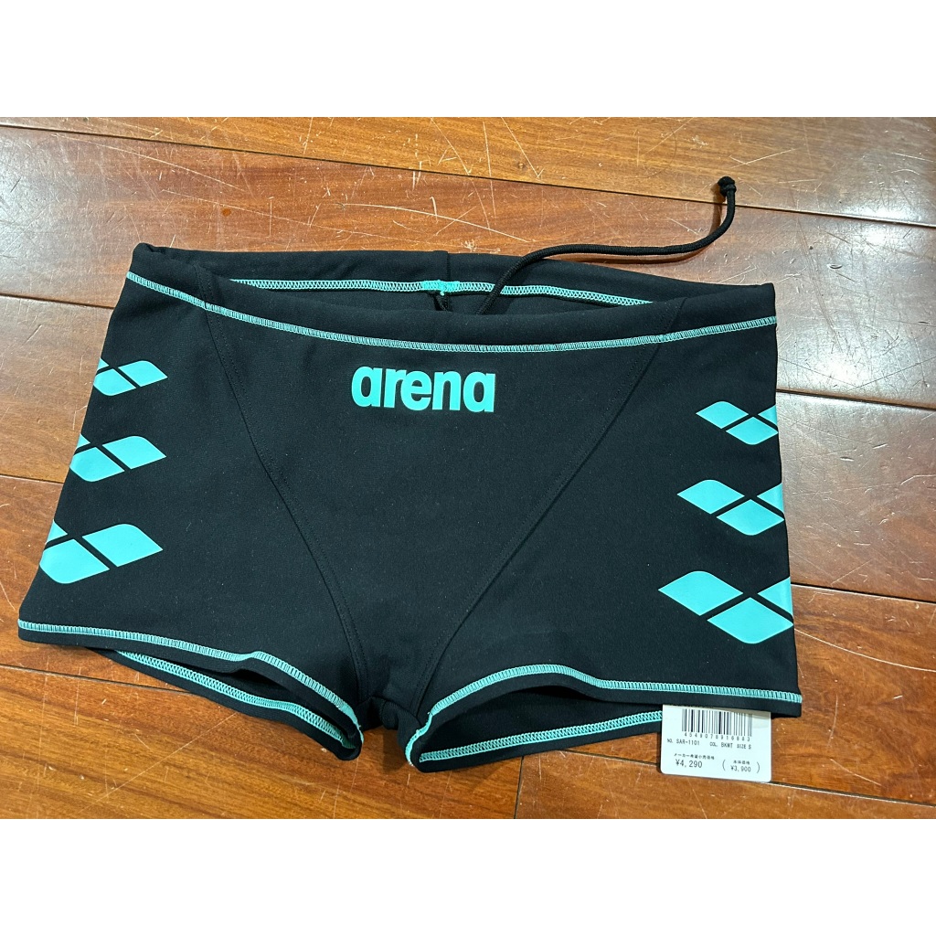 日本 Arena 泳褲 男生平口練習褲 訓練褲 彩虹標 SAR-1101 稀有色 薄荷綠 S