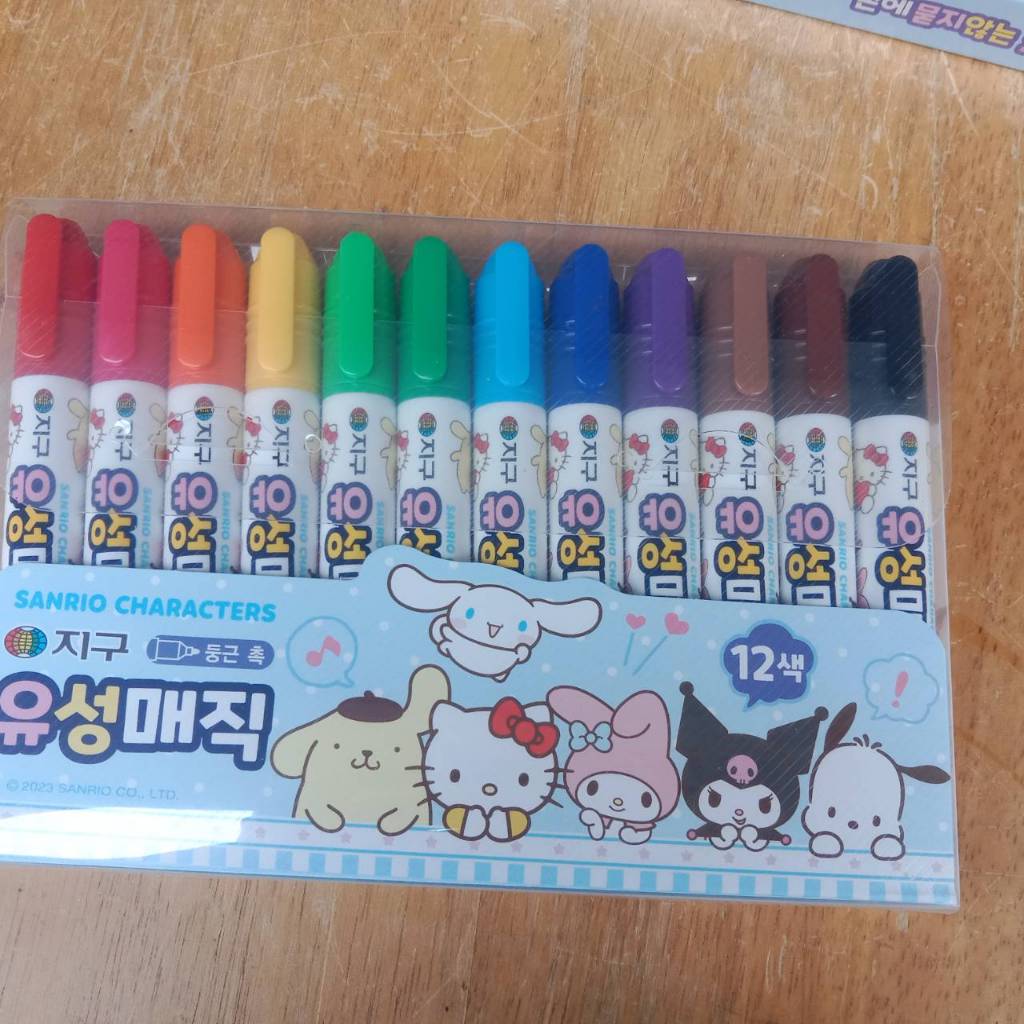 【YJ小舖】韓國 庫洛米 美樂蒂 KITTY 12色 彩色筆