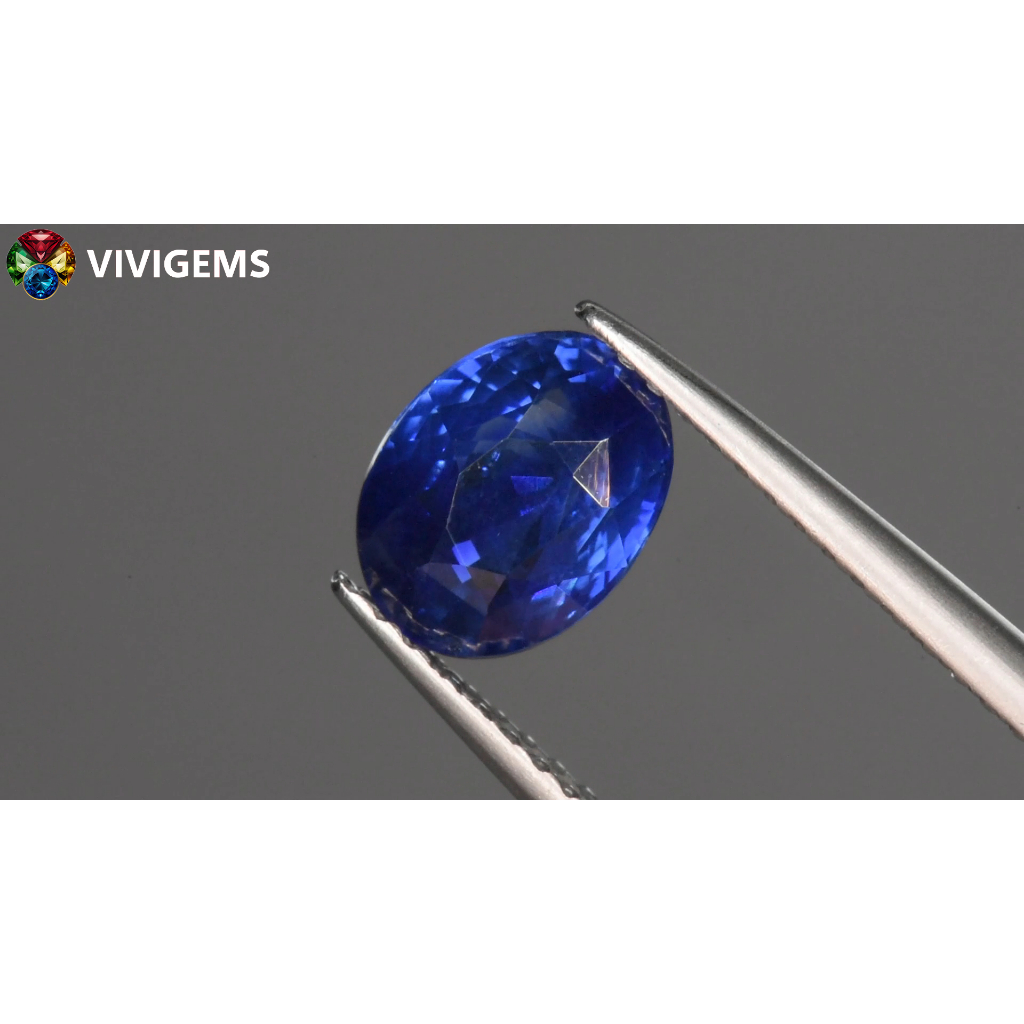 濃豔晶體 斯里蘭卡 皇家藍 藍寶石(H)，1.70 克拉 (附台大鑑定證書)