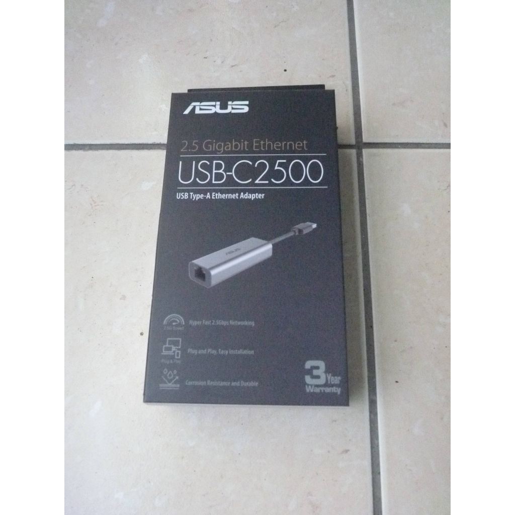 ASUS華碩 USB-C2500 USB Type-A 2.5G 乙太網路轉接器二手