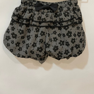 金安德森童裝/女童短褲 小花印花燈籠褲 灰色短褲 7115