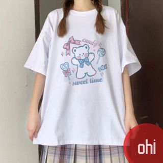 【ohi】印花T恤女 韓版趣味塗鴉 百搭寬鬆 網紅同款 短袖上衣 新款潮入 短袖上衣 女生衣著 大學t GTM3285