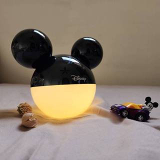infoThink 米奇魔法燈 (夜燈收納盒) 黑-Disney 迪士尼 米奇可愛經典款設計 智慧控制燈