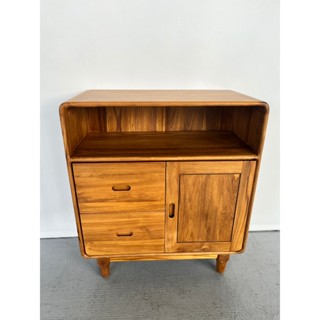 ~二手傢俱宏品 臺中中古傢俱家電賣場 HM222GH*全新柚木收納櫃*原木傢俱 收納櫃 餐桌椅 碗盤餐櫃 餐櫃 置物櫃