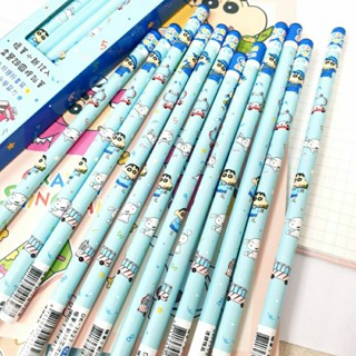 正版現貨✏蠟筆小新 12入盒裝2B鉛筆 圓桿鉛筆 2B鉛筆 木頭鉛筆 小白 12入盒裝鉛筆 野原新之助 鉛筆