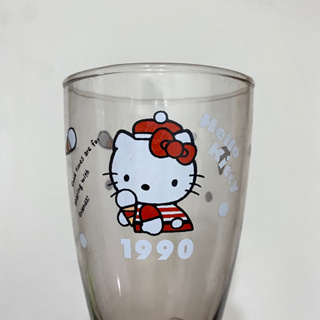 台灣現貨HELLO KITTY 40週年經典玻璃曲線杯 玻璃杯 水杯