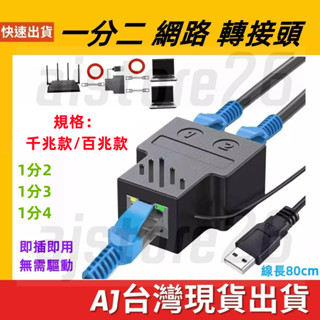 臺灣發貨 千兆 百兆 RJ45 網路 網路 三通頭 轉接頭 抗幹擾 8P8C 網路線連接器 網線 1分2 網路一轉二