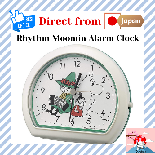 RHYTHM Snufkin Moomin and Friends 電子鬧鐘 13x15.3x8.3cm 白色
