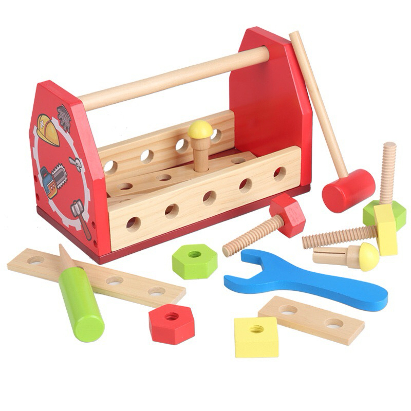 酷玩達人 Tw當地現貨 快速出貨🔥木製手提多功能兒童工具箱 益智套裝組合玩具 過家家拆裝玩具
