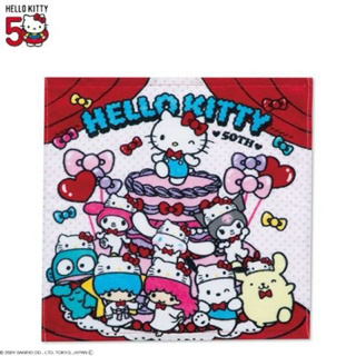（現）日本 Hello Kitty 50週年 Sanrio Characters x Hello Kitty 手帕 多款
