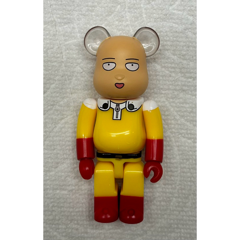 現貨 出清 左肩原廠塗裝小瑕疵 正版 Be@rbrick 庫柏力克熊 100% 一拳超人 崎玉 無盒 有卡 拆袋夾鏈袋裝