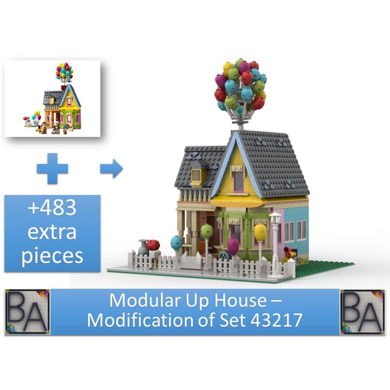 只有電子說明書 無零件 樂高 積木 LEGO MOC 145252 43217 Modular Up House